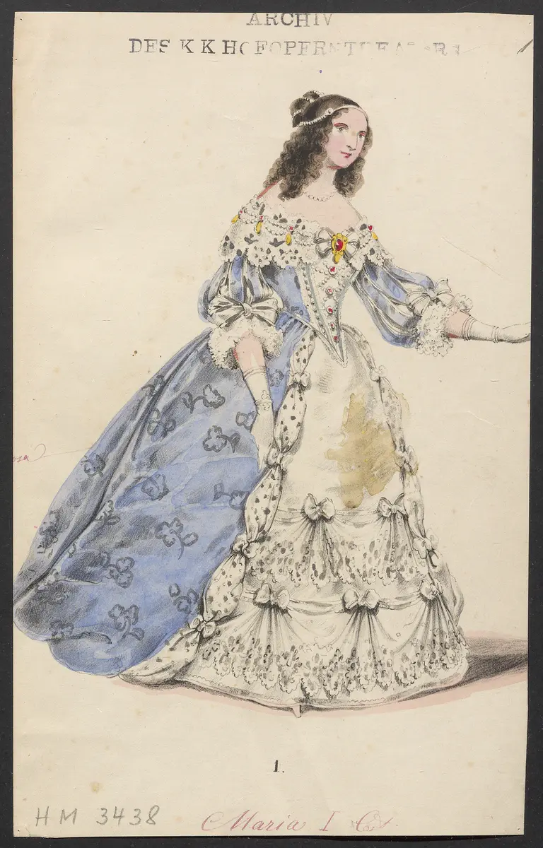 Maria von Rohan, Originaltitel: Maria di Rohan, Titel der Serie: Figurinen des k.k. Hofoperntheaters
