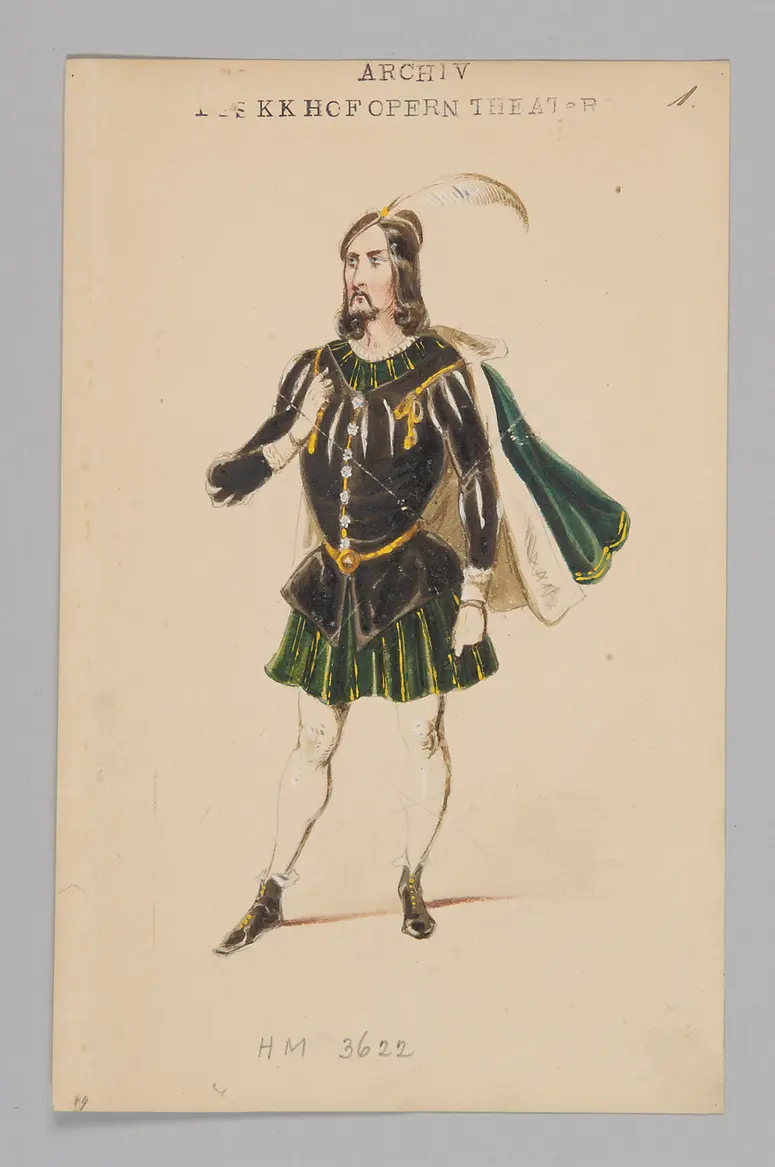 Lucrezia Borgia, Titel der Serie: Figurinen des k.k. Hofoperntheaters