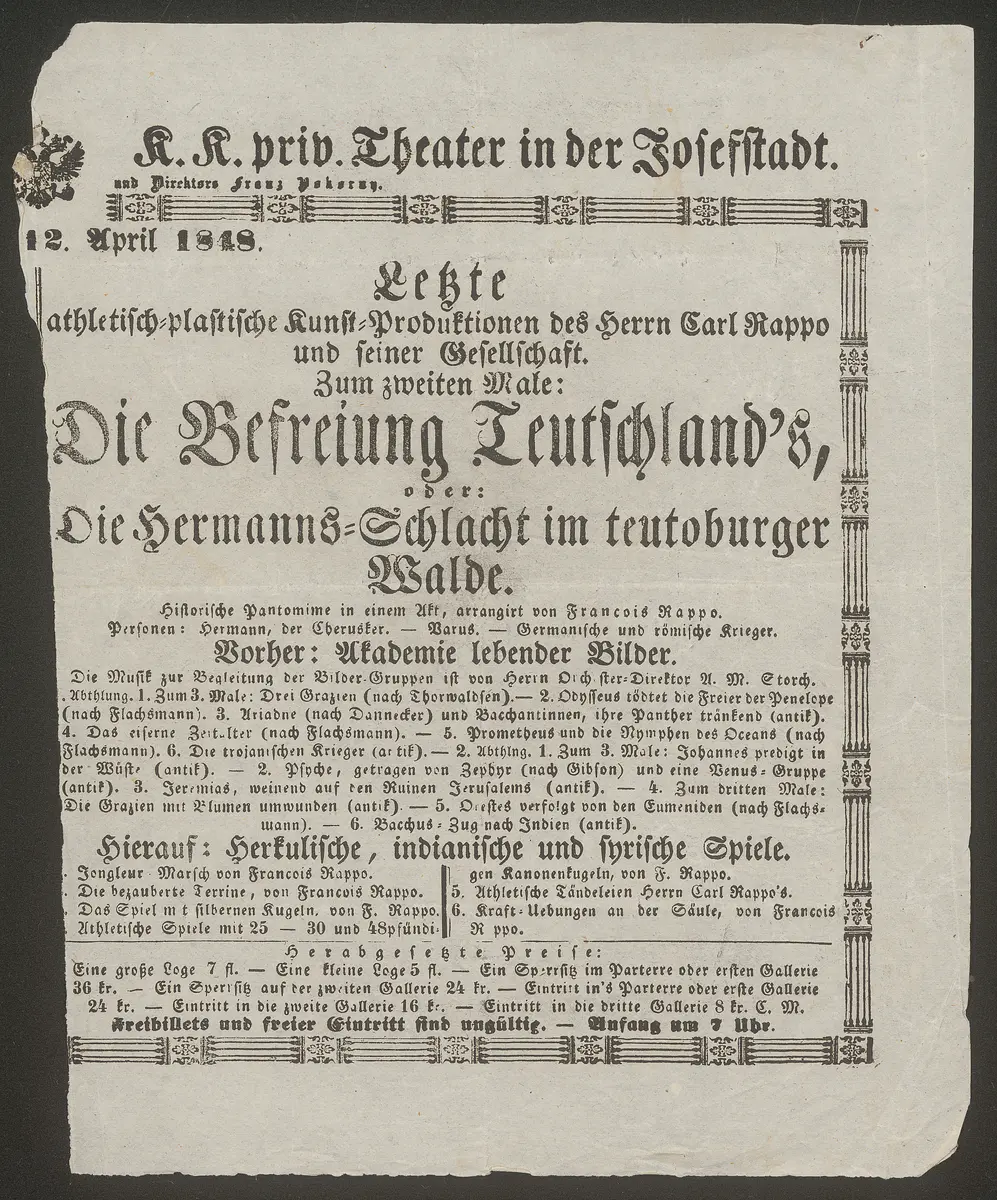 Die Befreiung Teutschland's oder Die Hermanns-Schlacht im teutoburger Walde