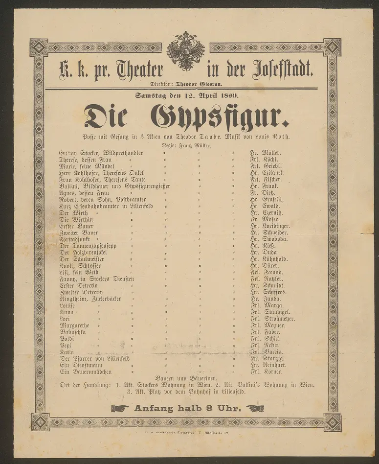 Die Gypsfigur, Die Gipsfigur