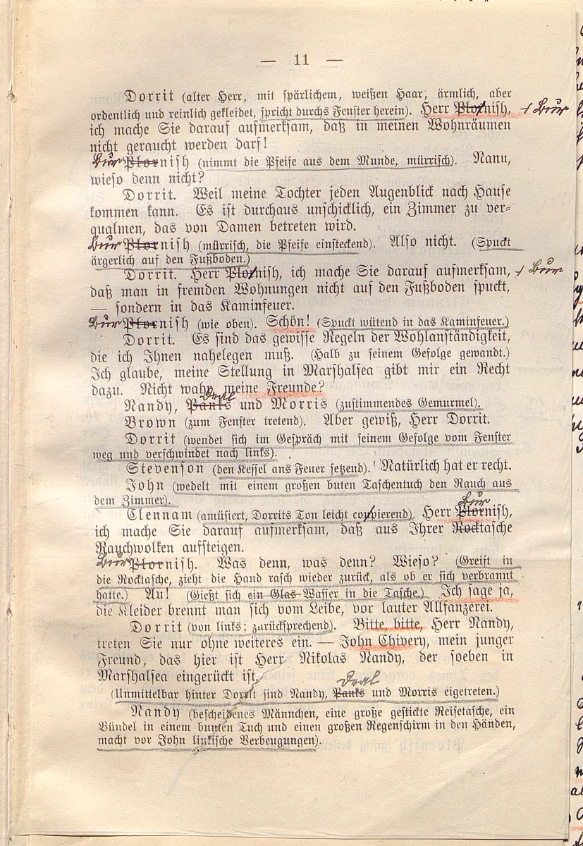 Klein Dorrit. Lustspiel in drei Akten