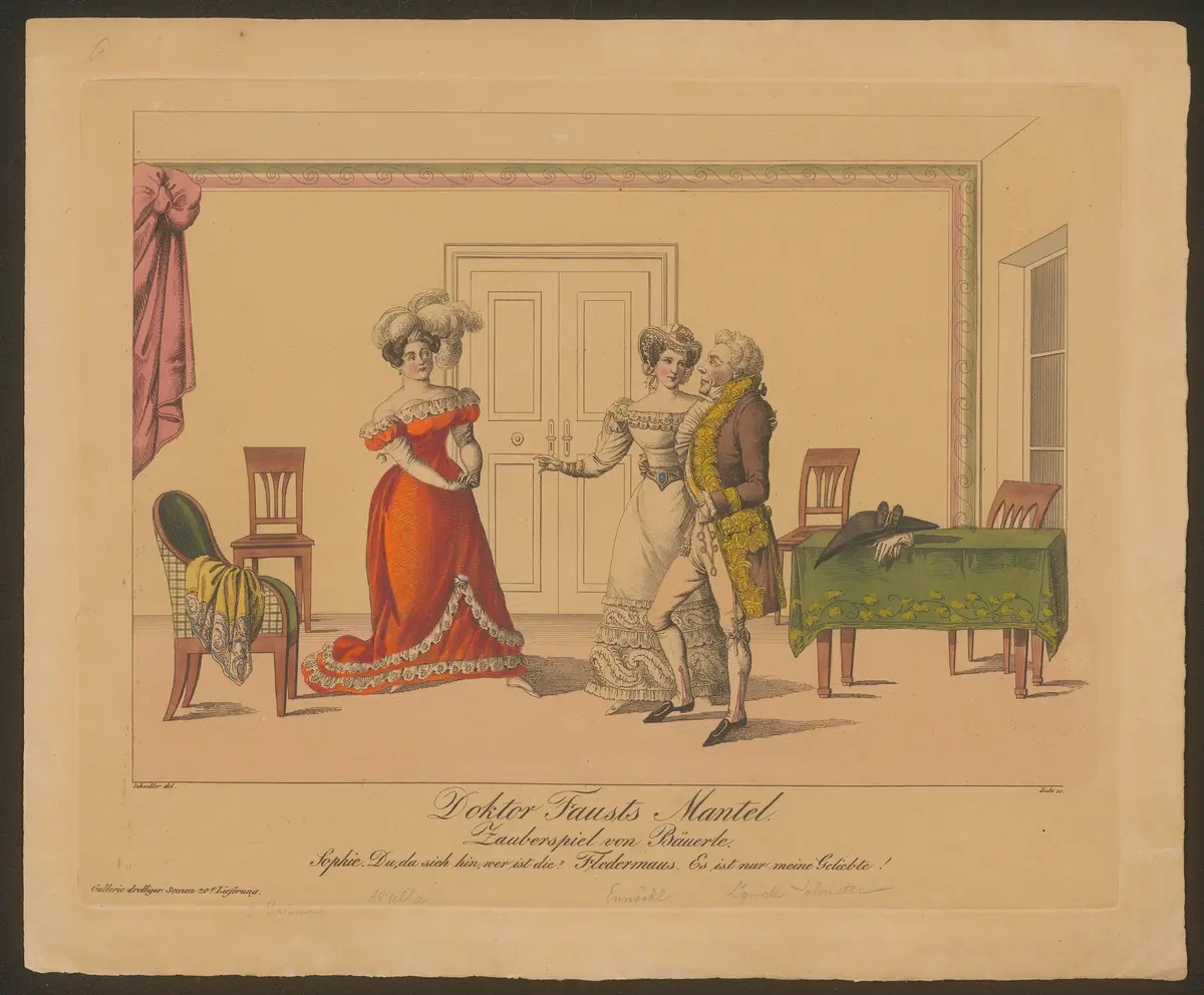 Doktor Fausts Mantel, Titel der Serie: Gallerie drolliger Scenen, Name der Zeitschrift: Wiener Theaterzeitung