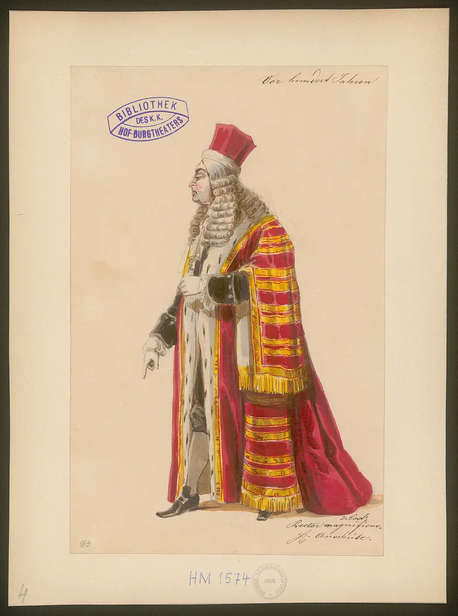 Vor hundert Jahren, Titel der Serie: Figurinen des k.k. Hof-Burgtheaters