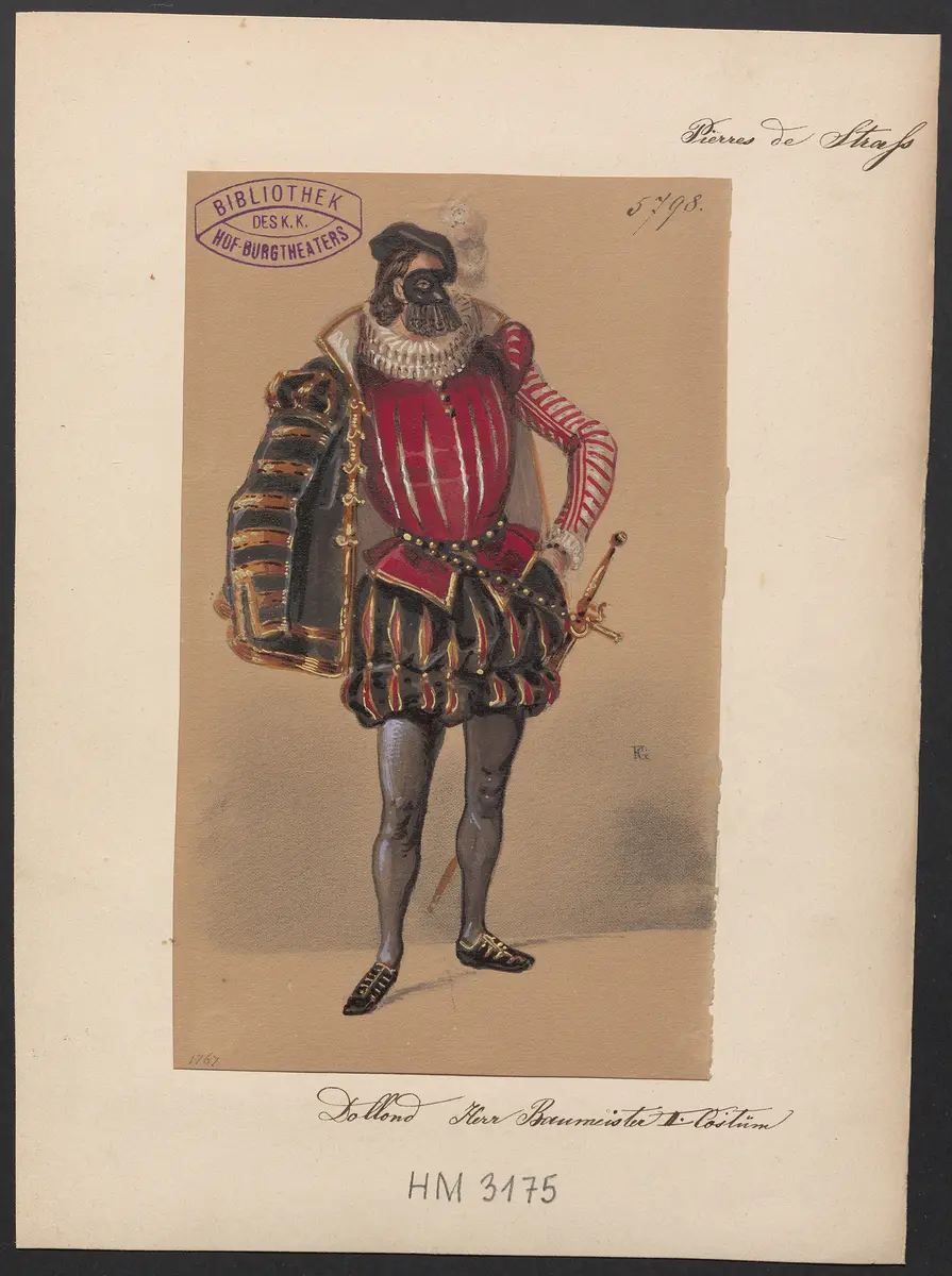 Pierres de Straß, Titel der Serie: Figurinen des k.k. Hof-Burgtheaters