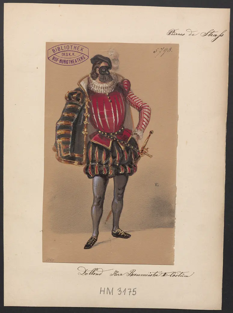 Pierres de Straß, Titel der Serie: Figurinen des k.k. Hof-Burgtheaters