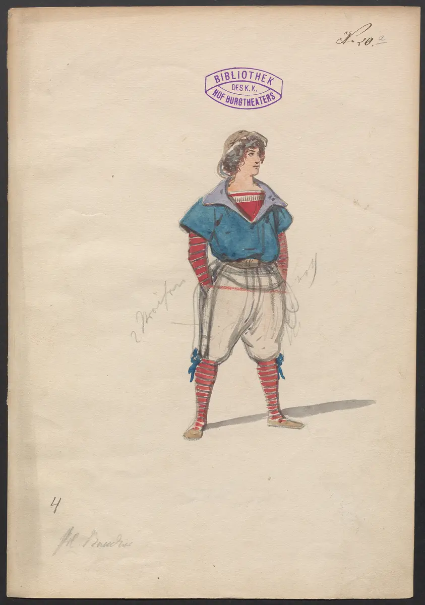 Die Bekenntnisse, Titel der Serie: Figurinen des k.k. Hof-Burgtheaters