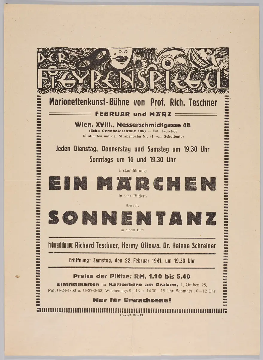 Der Figurenspiegel, Verweis auf Stücktitel: Ein Märchen, Verweis auf Stücktitel: Sonnentanz