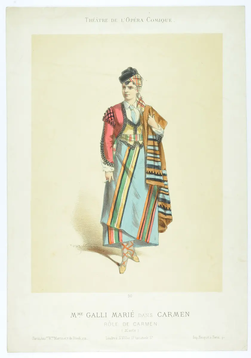 Célestine Galli-Marié, Verweis auf Stücktitel: Carmen, Titel der Serie: Nouvelle galerie dramatique