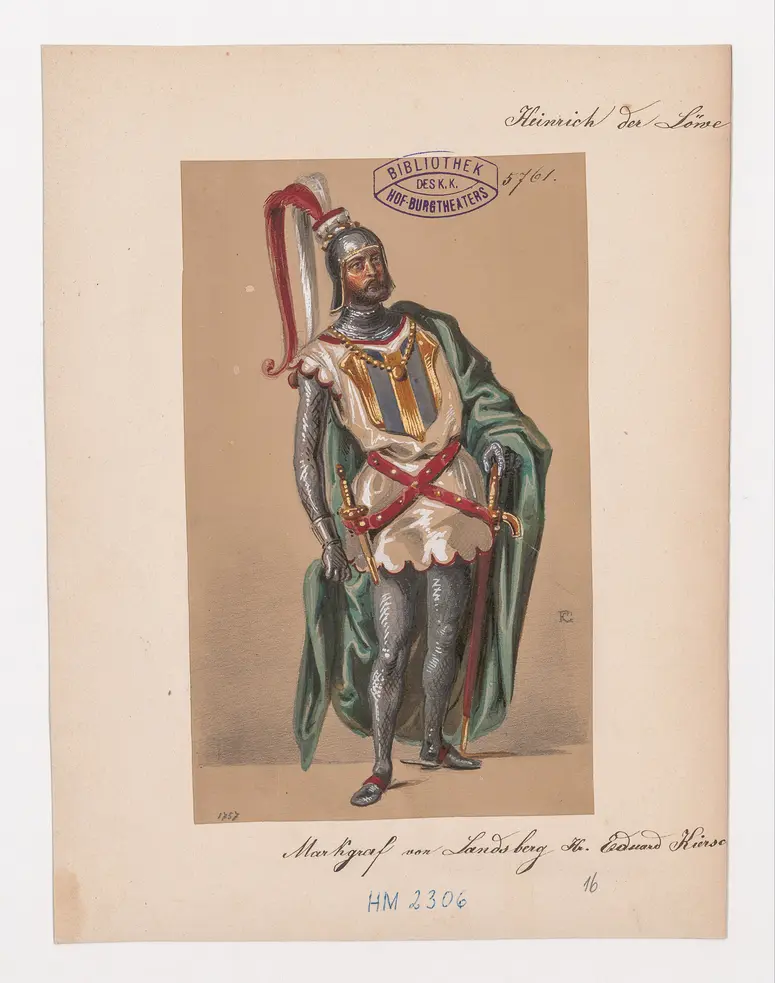Heinrich der Löwe, Titel der Serie: Figurinen des k.k. Hof-Burgtheaters
