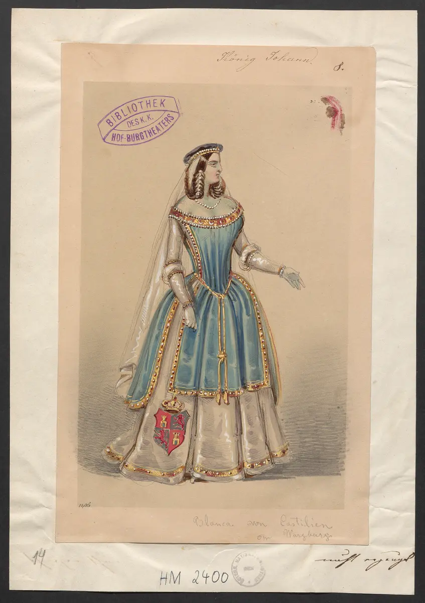 König Johann, Originaltitel: King John, Titel der Serie: Figurinen des k.k. Hof-Burgtheaters