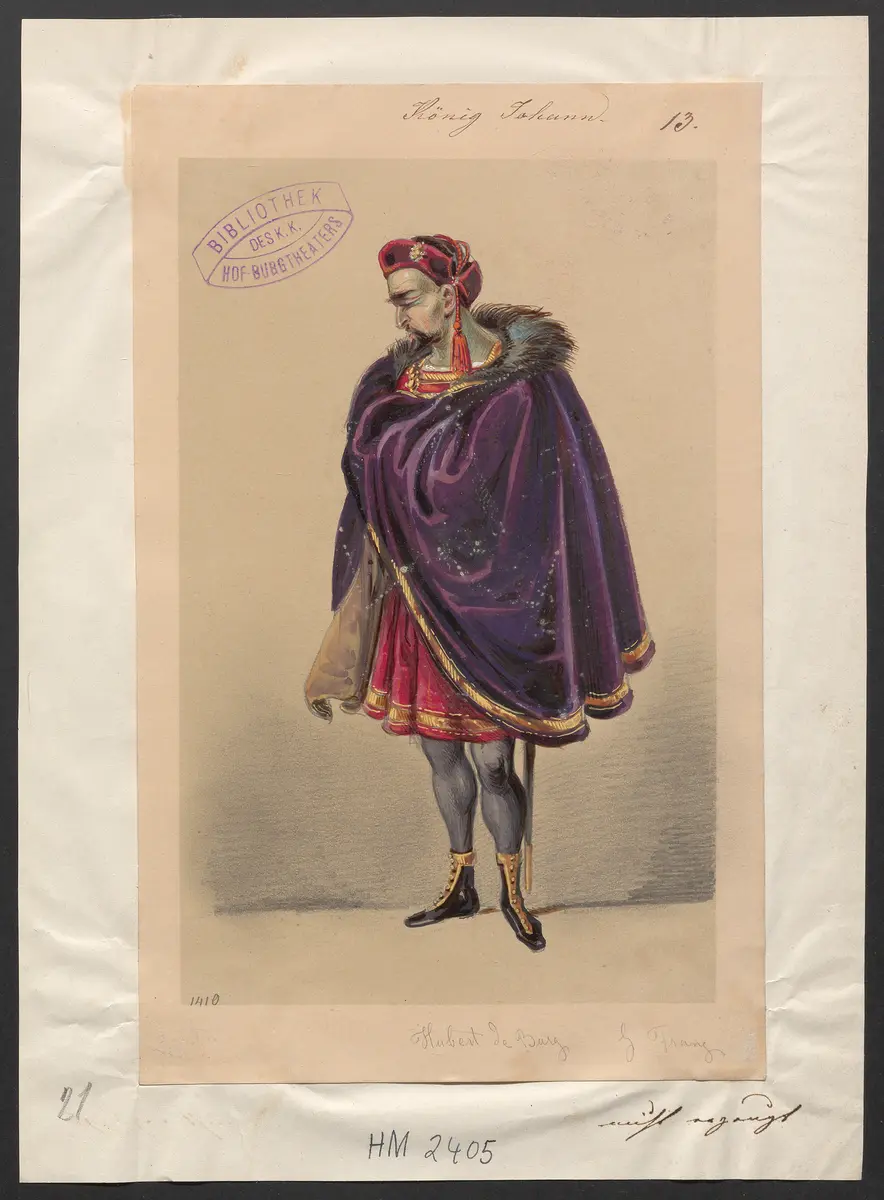 König Johann, Originaltitel: King John, Titel der Serie: Figurinen des k.k. Hof-Burgtheaters