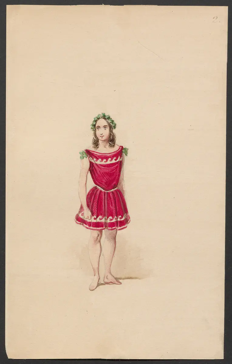 Bellerophon, Titel der Serie: Figurinen des k.k. Hofoperntheaters
