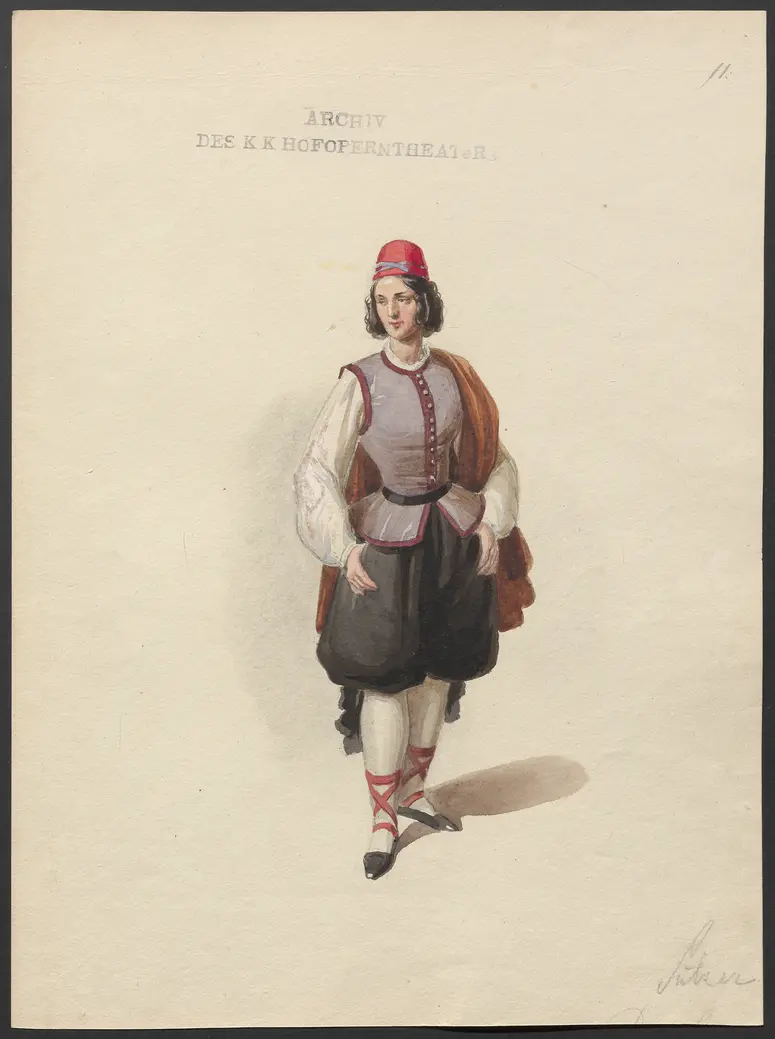 Die Rose von Castilien, Originaltitel: The Rose of Castille, Titel der Serie: Figurinen des k.k. Hofoperntheaters