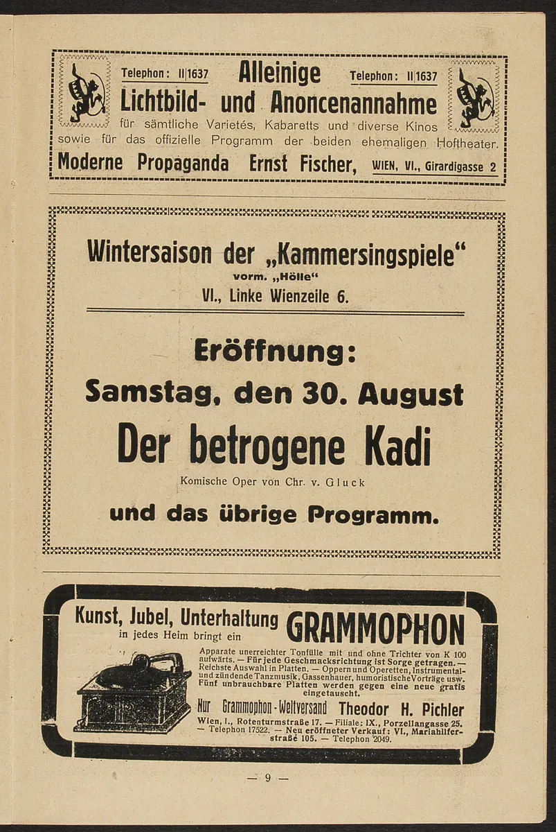 Theater und Kabarett Hölle, Revanche, Das Amüsiermädel