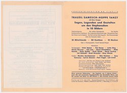Und die Pummerin läutet..., Traudl Samesch-Hoppe tanzt mit ihrer Gruppe Sagen. Legenden und Gestalten um den Stephansdom in 10 Bildern