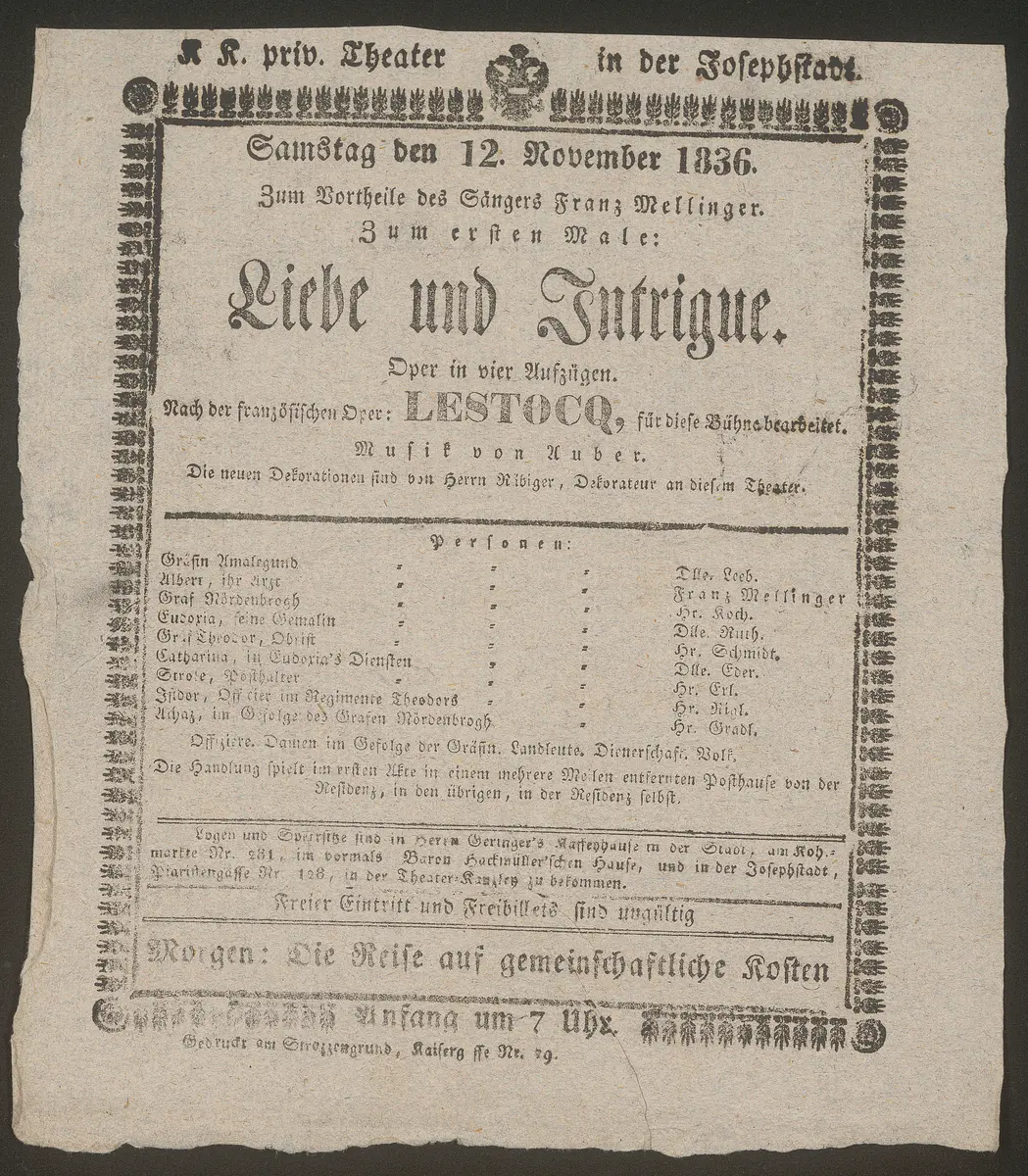 Liebe und Intrigue, Liebe und Intrige, Lestocq