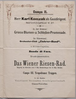 Venedig in Wien, Verweis auf Stücktitel: Der Carneval in Venedig
