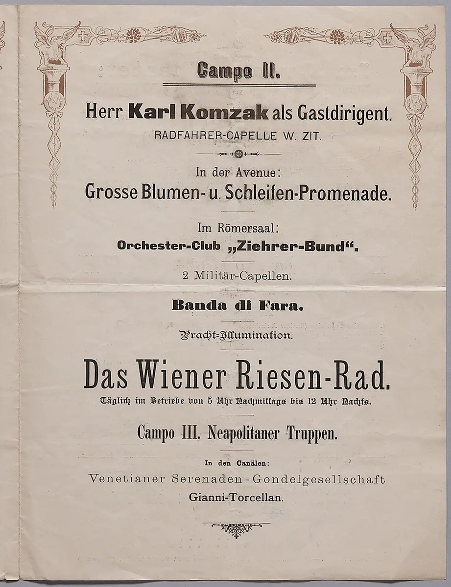 Venedig in Wien, Verweis auf Stücktitel: Der Carneval in Venedig