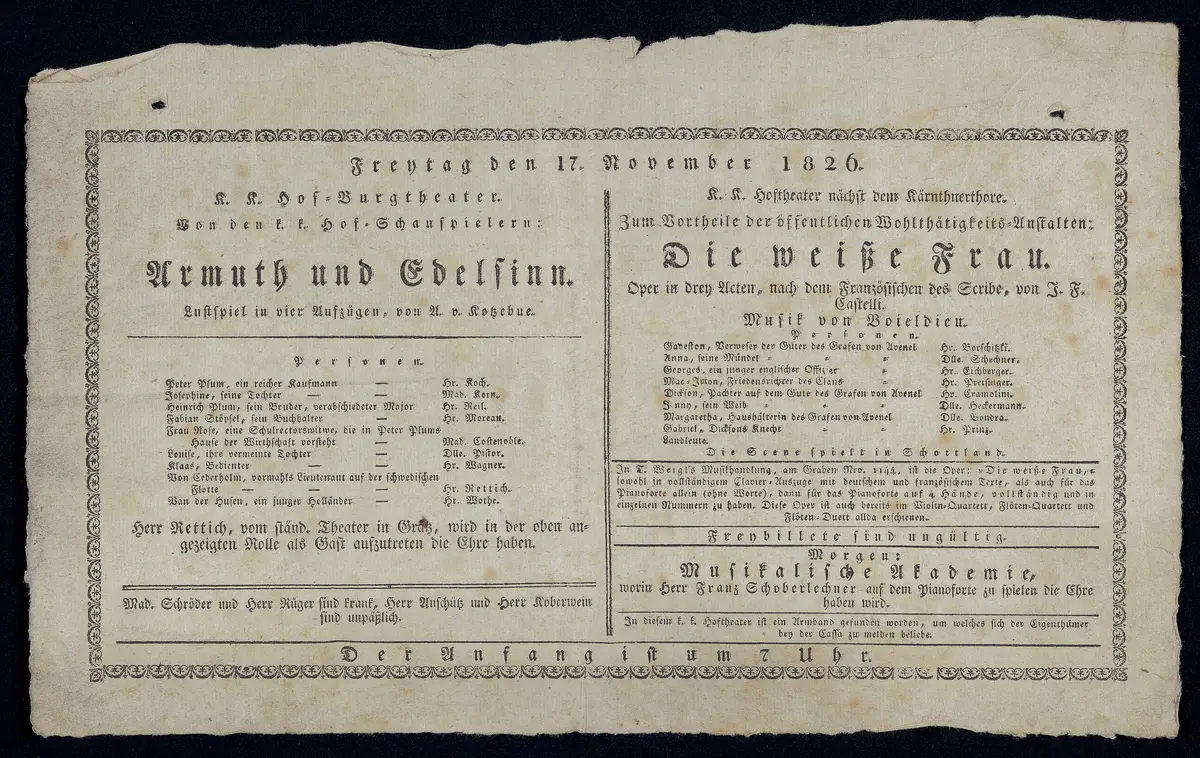 Armuth und Edelsinn, Die weiße Frau