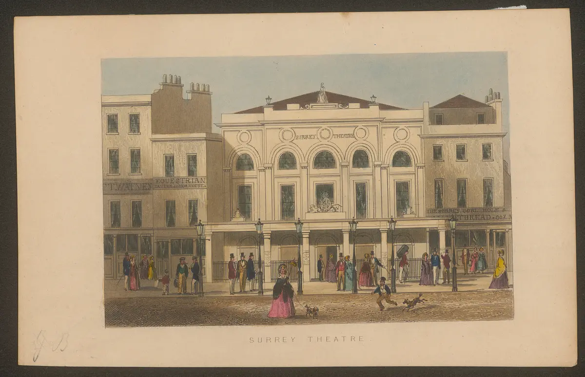 London, Surrey Theatre, Titel in Vorlageform: Surrey Theatre