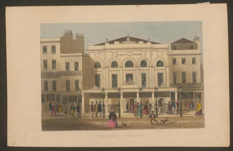 London, Surrey Theatre, Titel in Vorlageform: Surrey Theatre