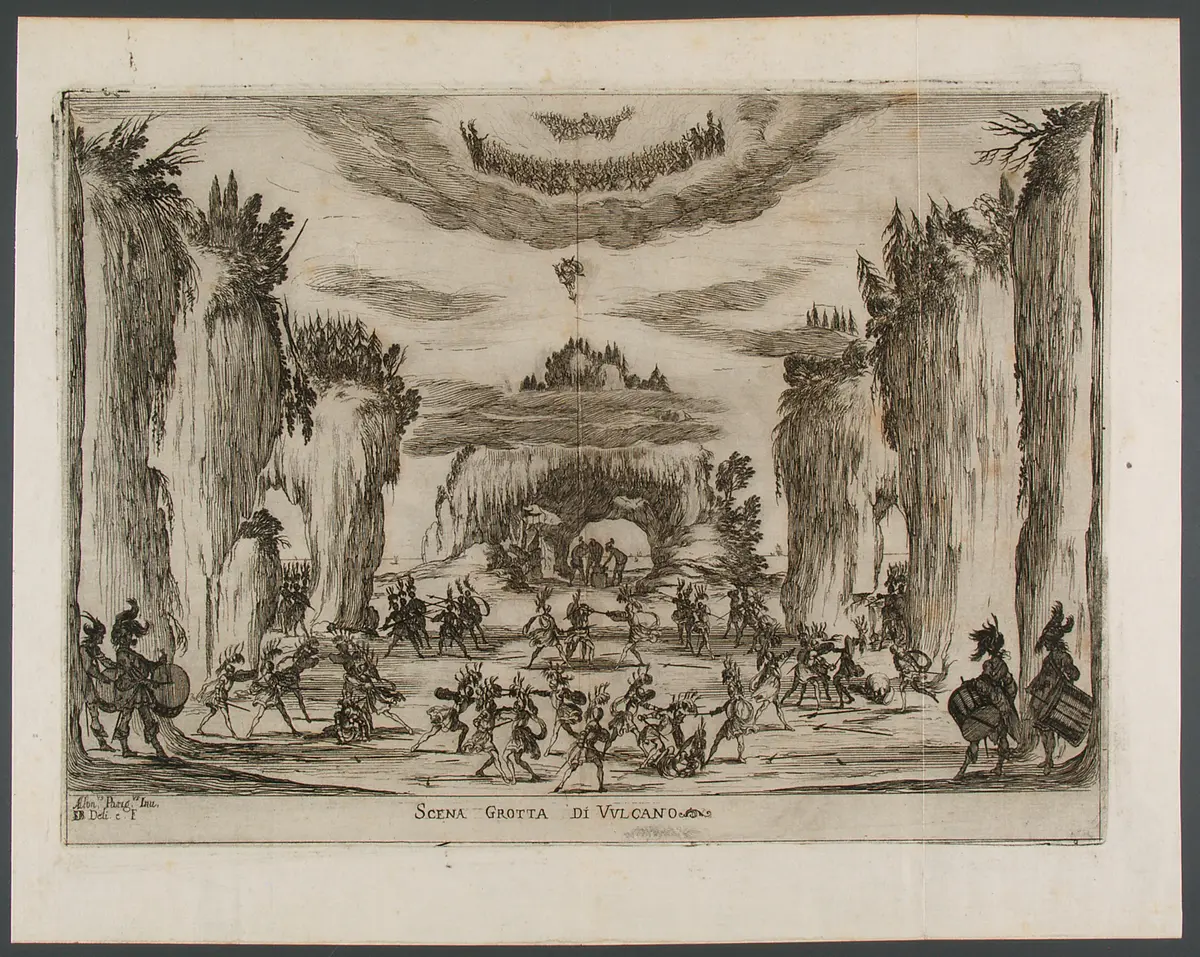 Le nozze degli dei, Titel in Vorlageform: Le nozze degli dei. Favola Dell Ab' Gio. Carlo Coppola Rappresentata in Musica in Firenze nelle reali nozze de serenis.mi Gran Duchi di Toschana Ferdinando II. e Vittoria Principessa d'Urbino