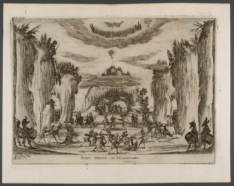 Le nozze degli dei, Titel in Vorlageform: Le nozze degli dei. Favola Dell Ab' Gio. Carlo Coppola Rappresentata in Musica in Firenze nelle reali nozze de serenis.mi Gran Duchi di Toschana Ferdinando II. e Vittoria Principessa d'Urbino
