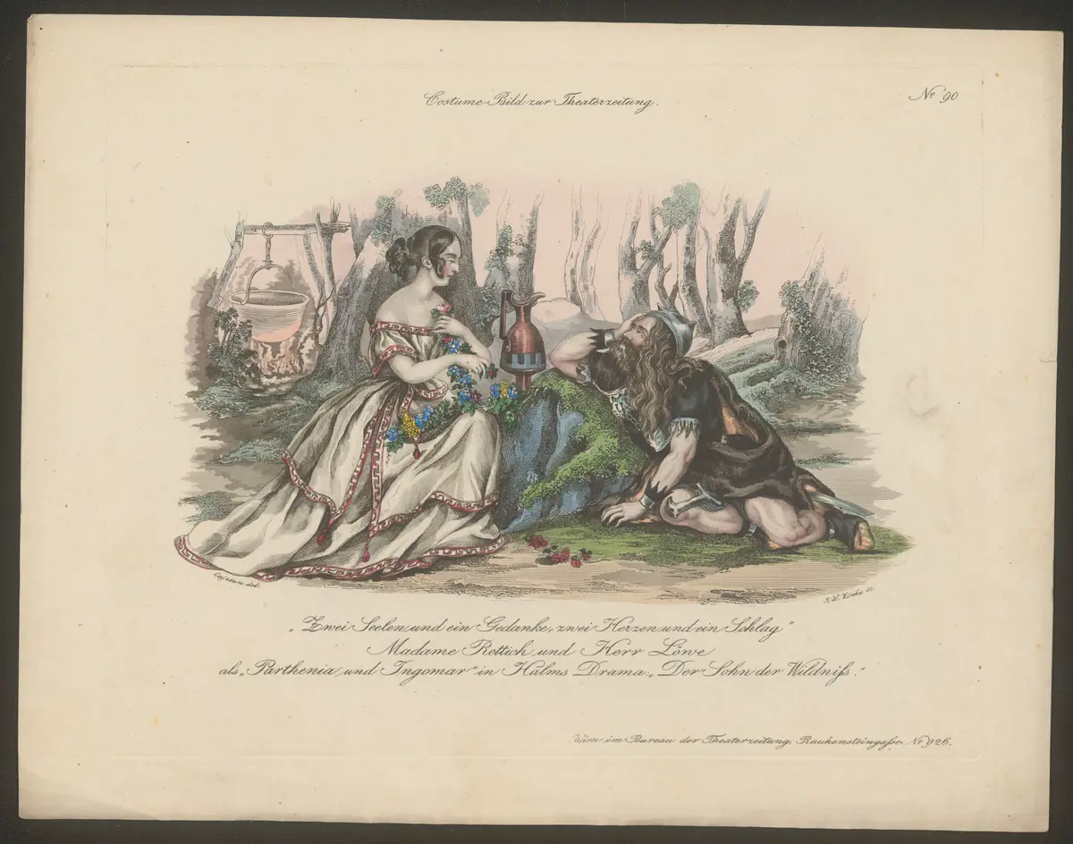 Der Sohn der Wildnis, Titel der Serie: Costume-Bild, Name der Zeitschrift: Wiener Theaterzeitung