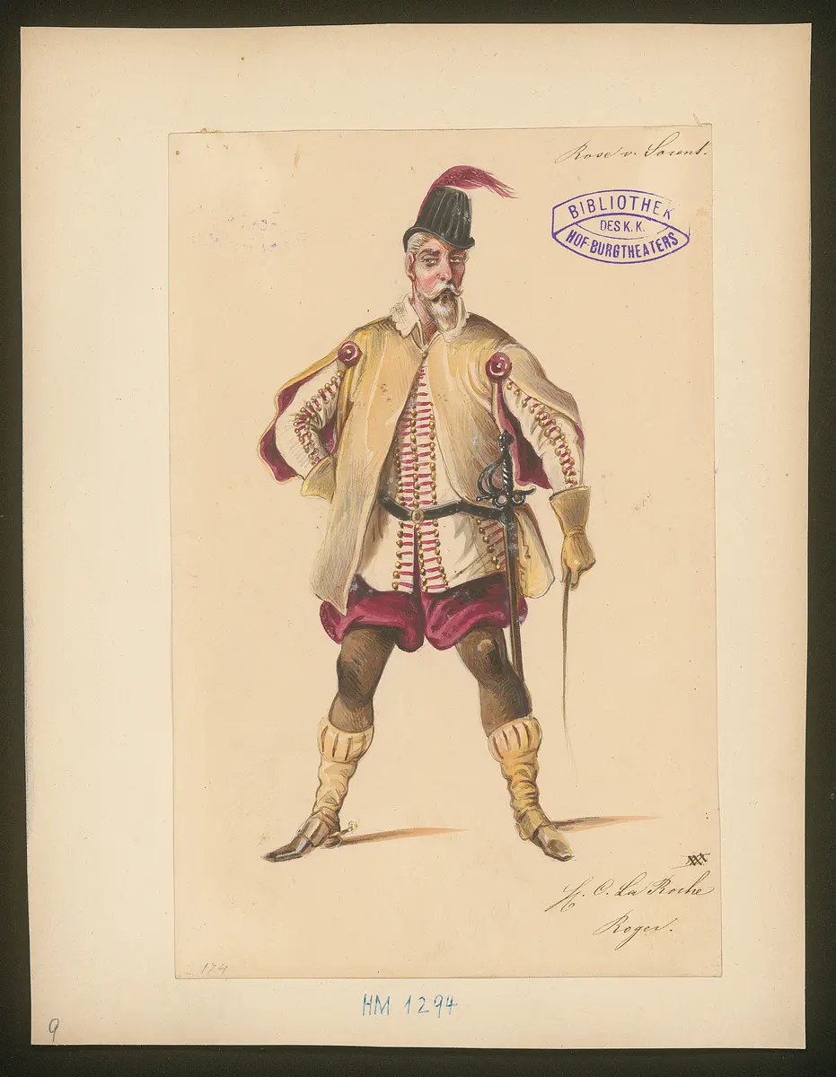 Die Rose von Sorrent, Titel der Serie: Figurinen des k.k. Hof-Burgtheaters