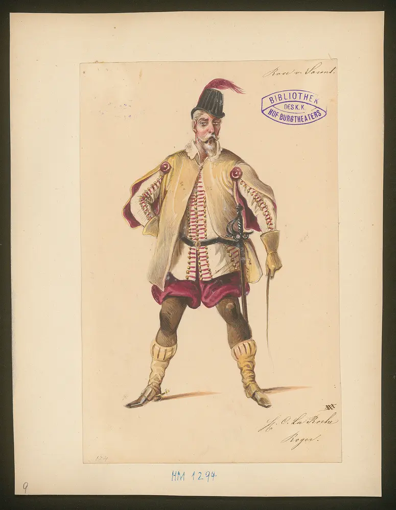 Die Rose von Sorrent, Titel der Serie: Figurinen des k.k. Hof-Burgtheaters