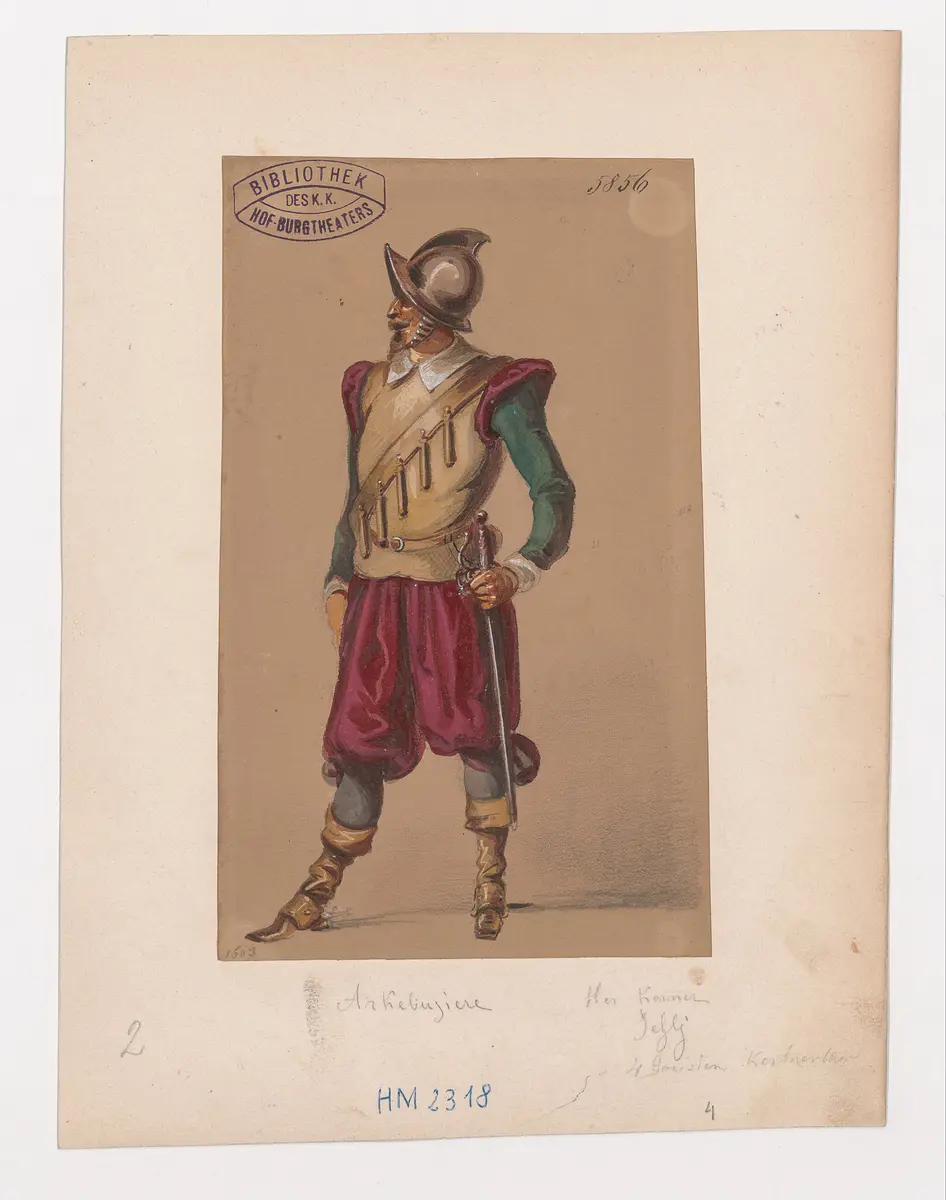 Wallensteins Lager, Titel der Serie: Figurinen des k.k. Hof-Burgtheaters