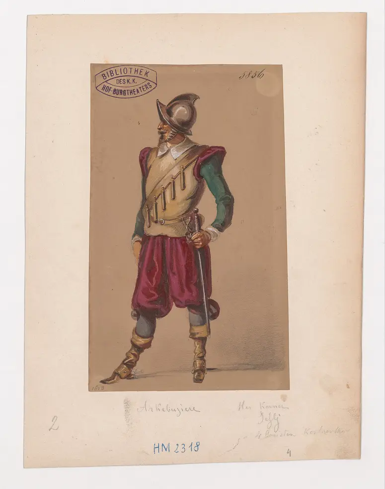 Wallensteins Lager, Titel der Serie: Figurinen des k.k. Hof-Burgtheaters