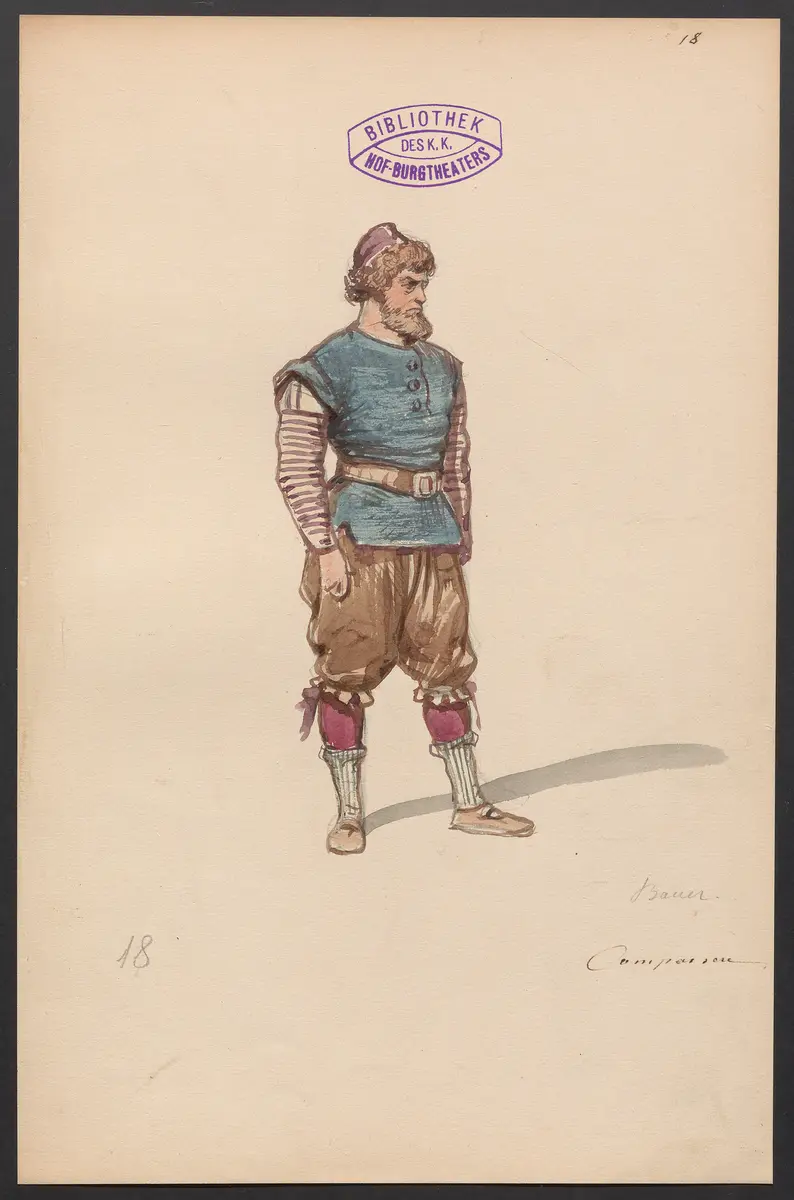 Gustav Wasa, oder Maske für Maske, Titel der Serie: Figurinen des k.k. Hof-Burgtheaters
