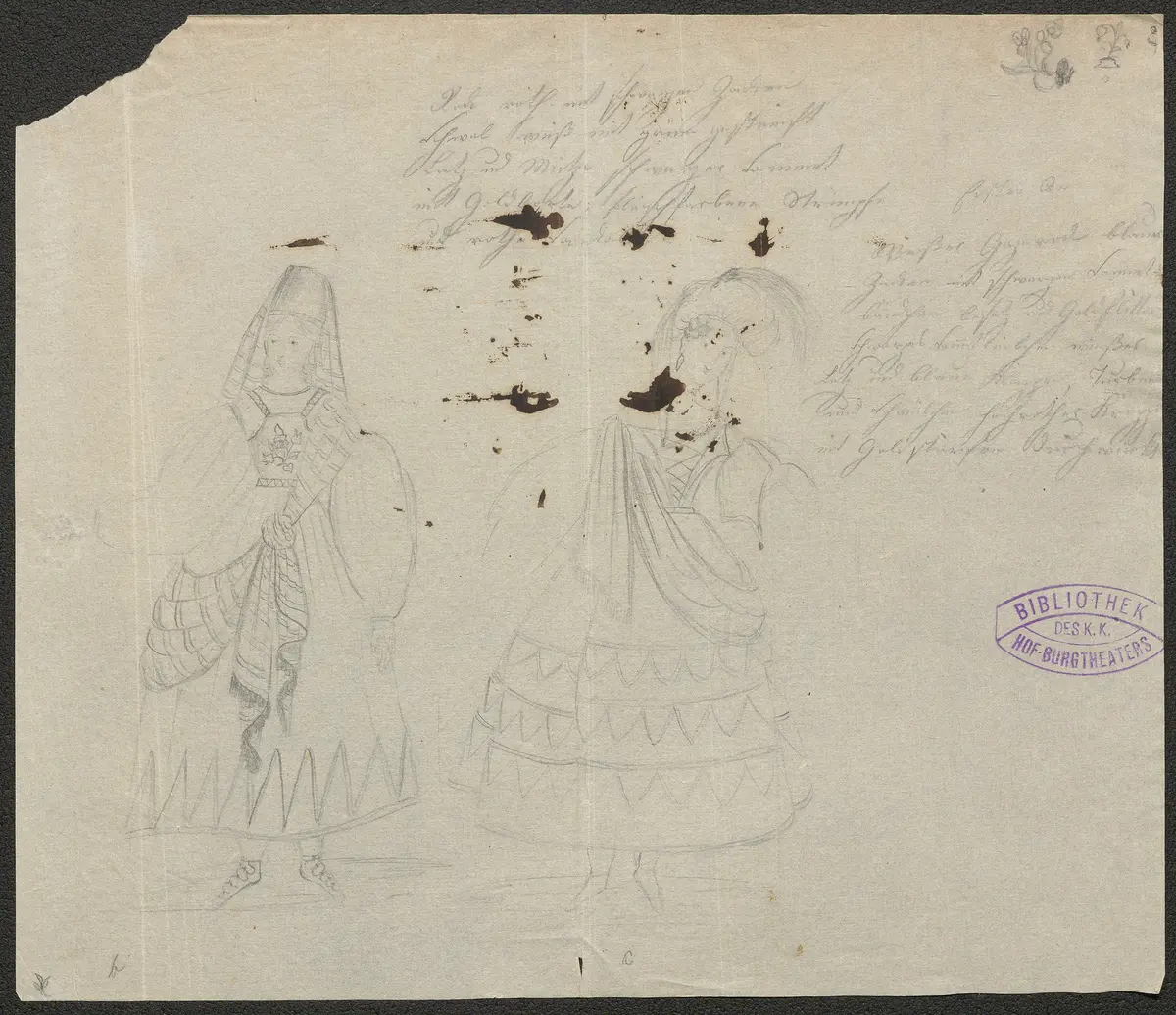 Preciosa, Alternativtitel: Preziosa, Titel der Serie: Figurinen des k.k. Hof-Burgtheaters