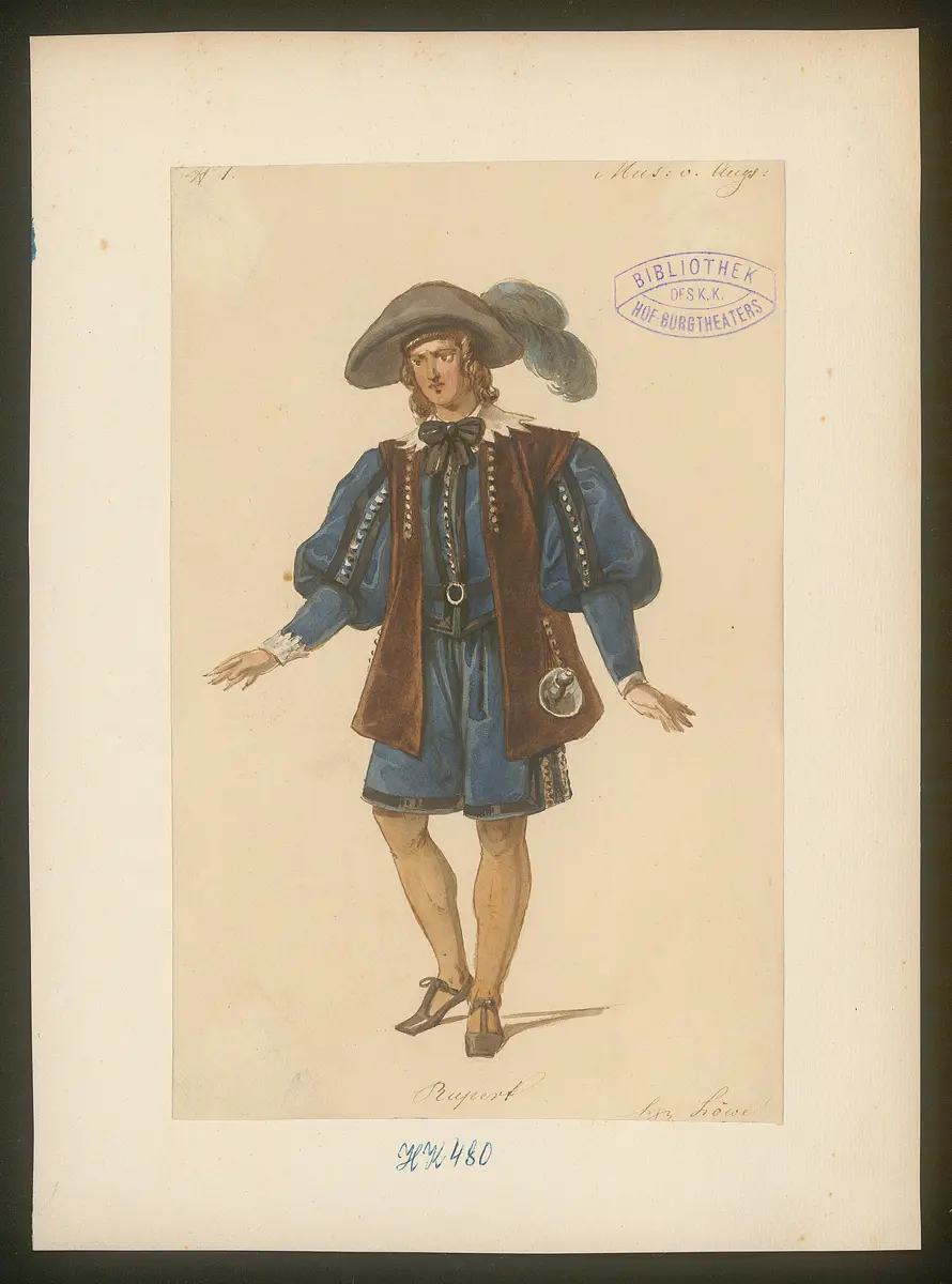 Der Musikus von Augsburg, Titel der Serie: Figurinen des k.k. Hof-Burgtheaters
