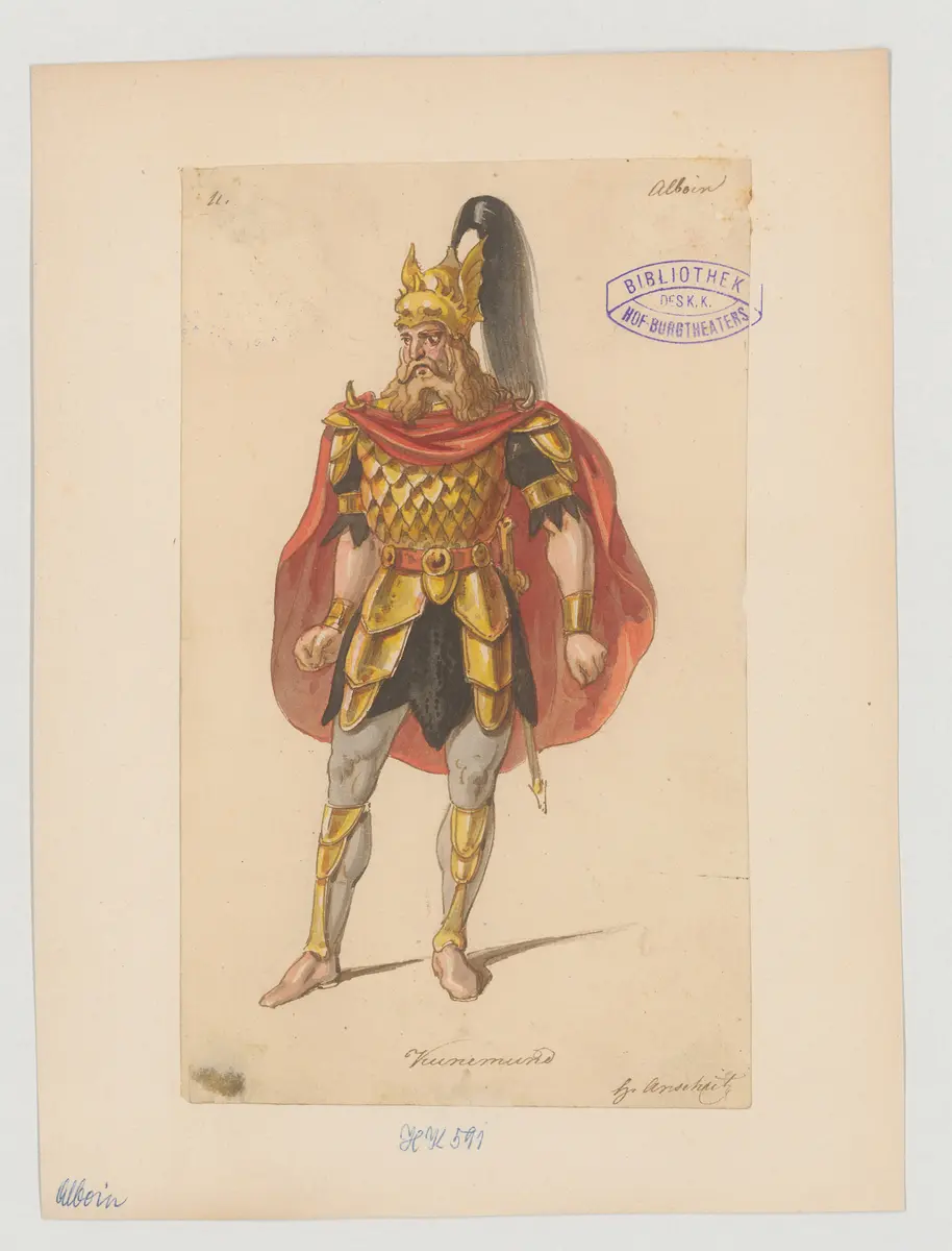 Alboin, Titel der Serie: Figurinen des k.k. Hof-Burgtheaters