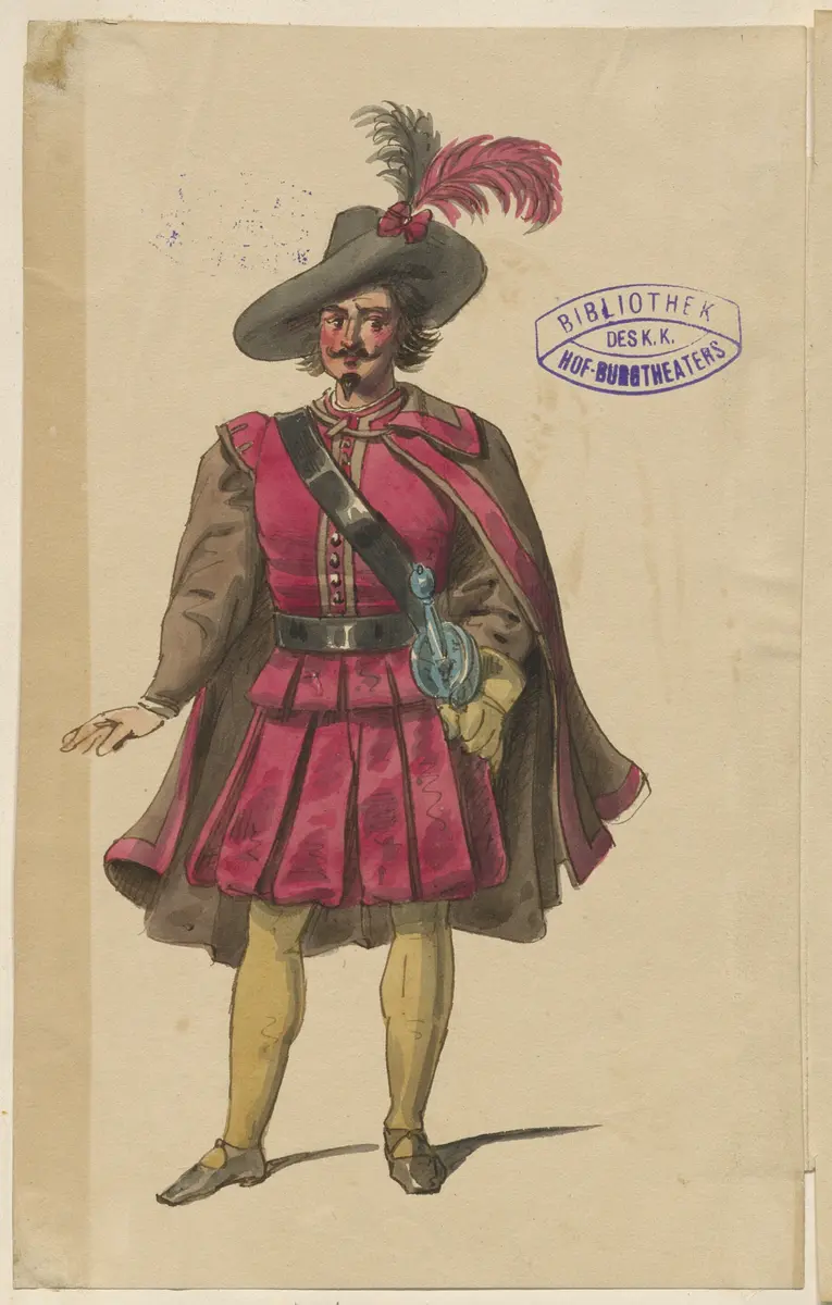 Karl der Zweite, oder Das Labyrinth von Woodstock, Titel der Serie: Figurinen des k.k. Hof-Burgtheaters