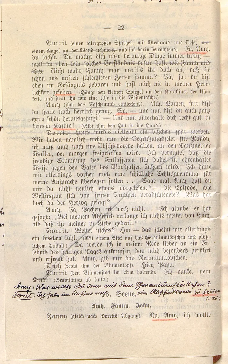 Klein Dorrit. Lustspiel in drei Akten