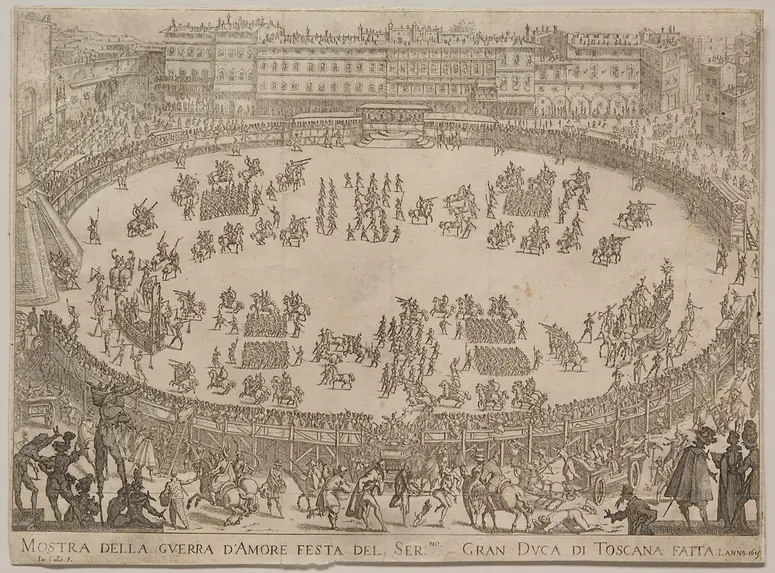 Guerra d'Amore, Titel in Vorlageform: Guerra d'Amore. Festa del Serenissimo Gran Duca di Toscana Cosimo Secondo, Fatta in Firenze in Carnevale del 1615