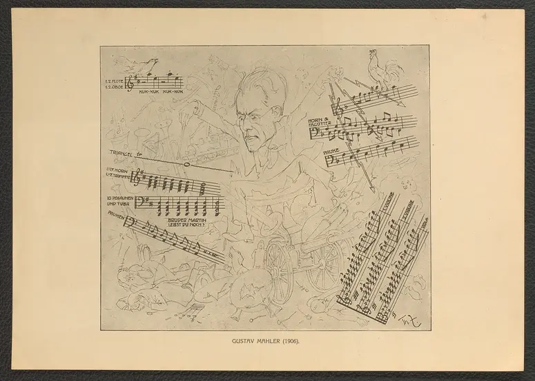Gustav Mahler. (1906), Titel der Serie: Theo Zasche's Lachendes Wien