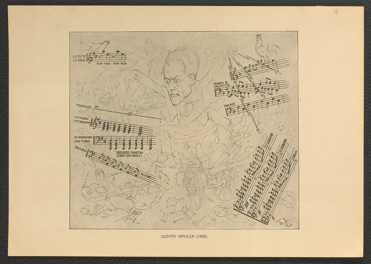 Gustav Mahler. (1906), Titel der Serie: Theo Zasche's Lachendes Wien