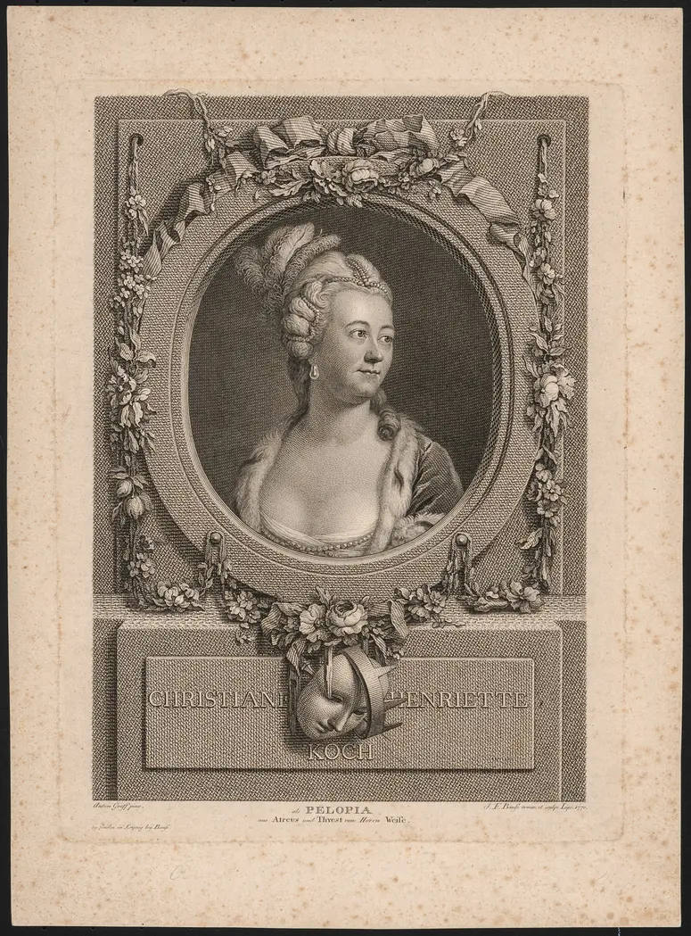 Christiane Henriette Koch, Verweis auf Stücktitel: Atreus und Thyest