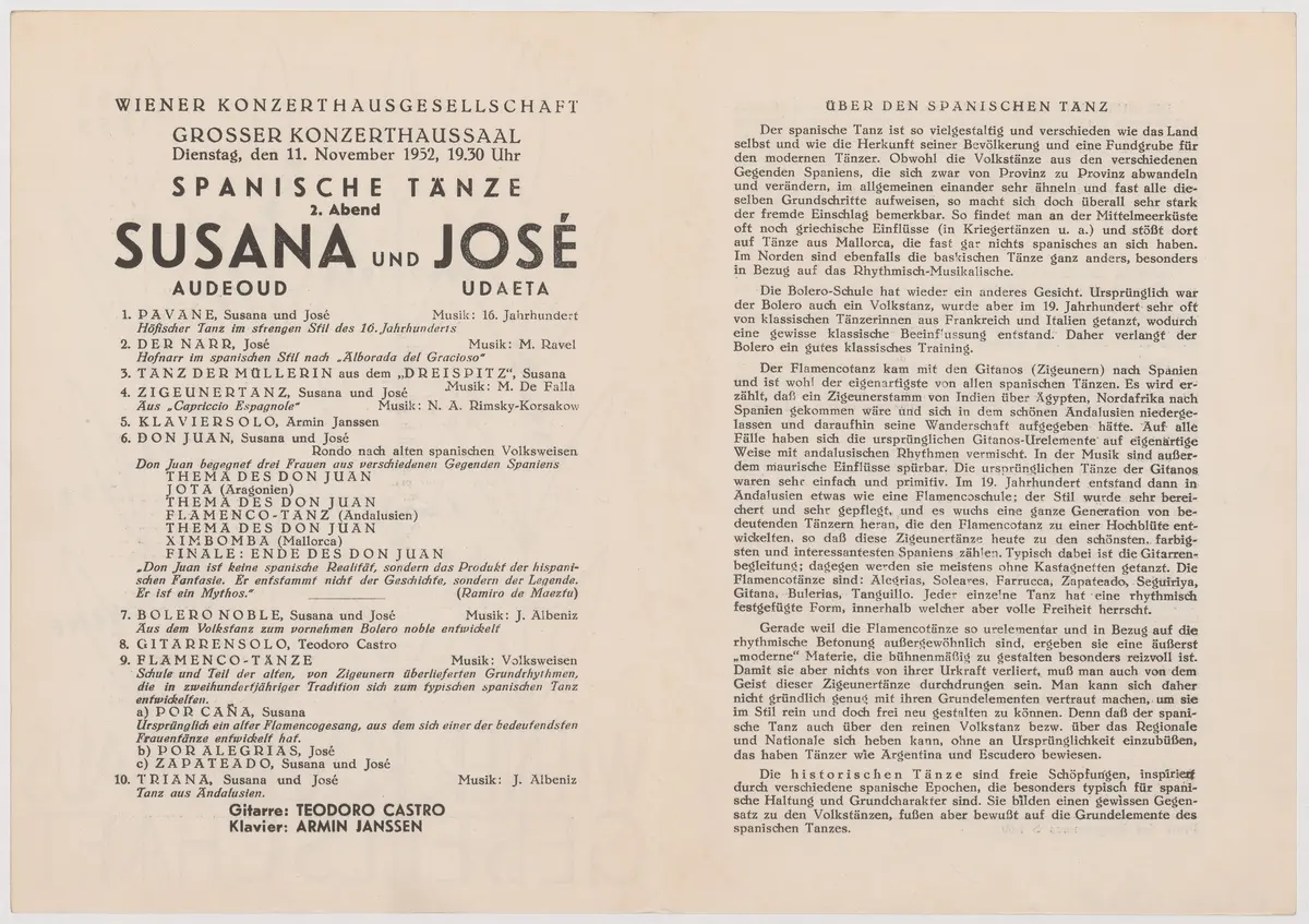 Spanische Tänze Susana Audeoud und José Udaeta
