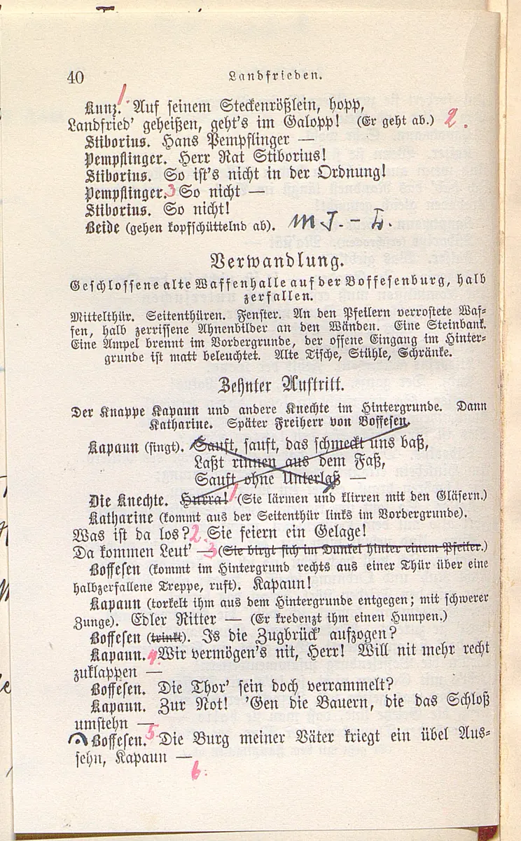 Landfrieden. Deutsche Komödie in drei Aufzügen