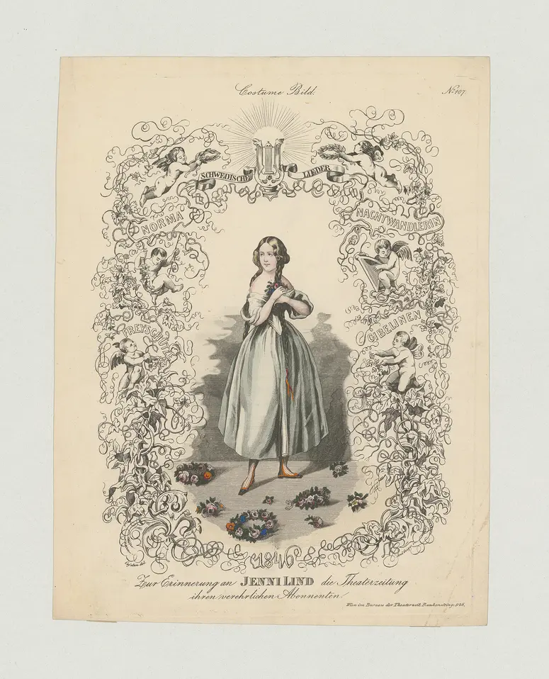 Jenny Lind, Titel der Serie: Costume-Bild, Name der Zeitschrift: Wiener Theaterzeitung