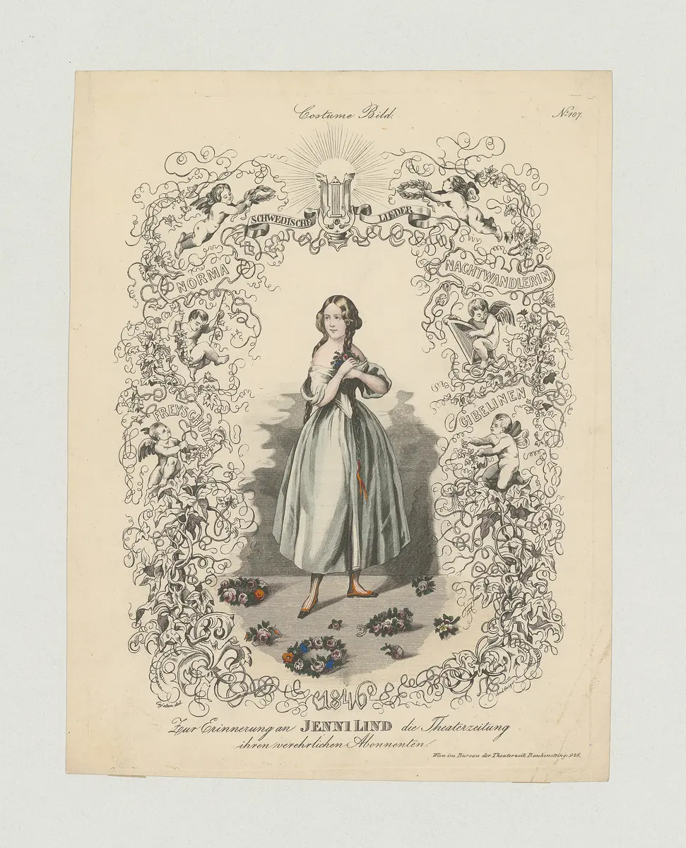 Jenny Lind, Titel der Serie: Costume-Bild, Name der Zeitschrift: Wiener Theaterzeitung