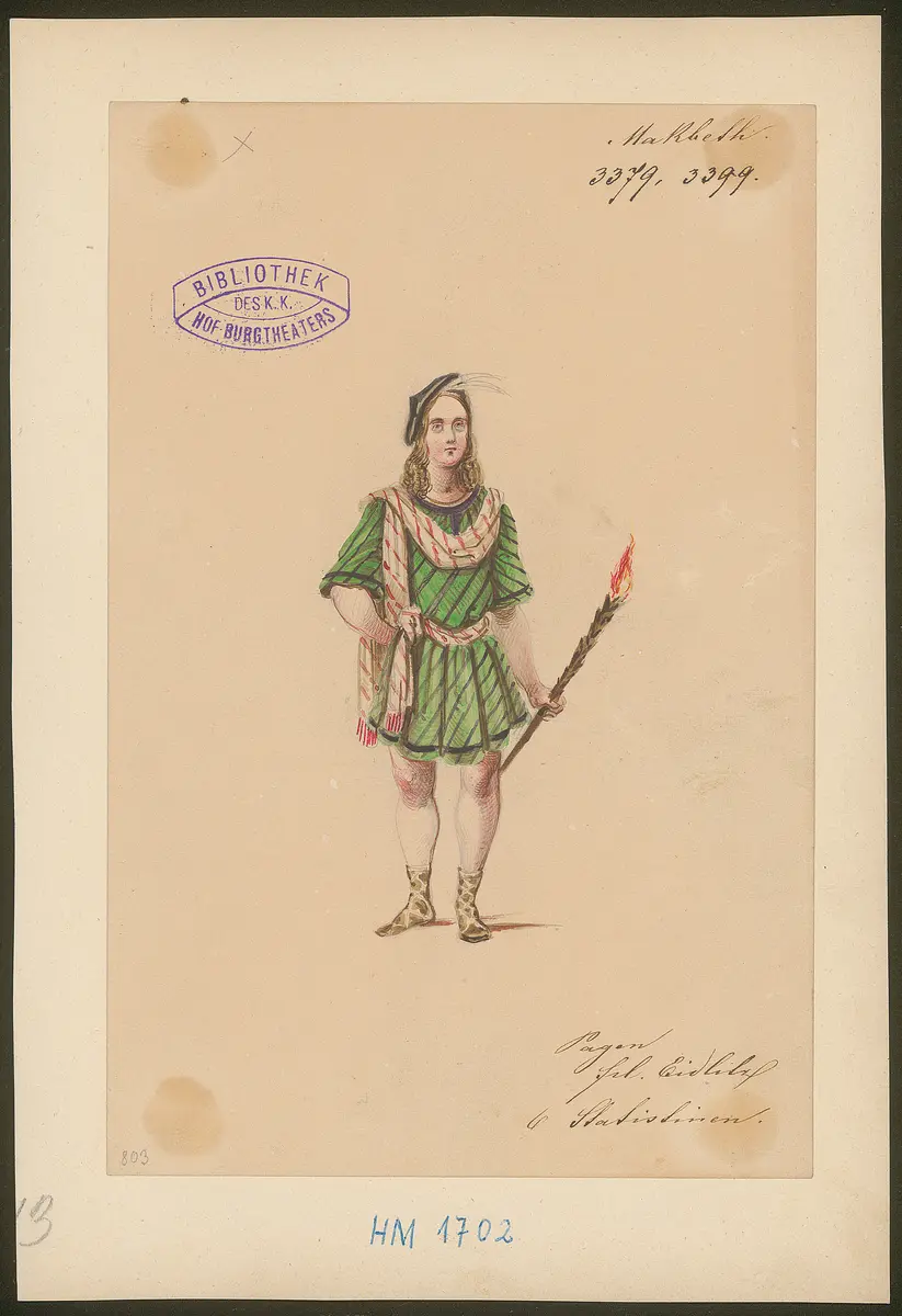 Macbeth, Titel der Serie: Figurinen des k.k. Hof-Burgtheaters