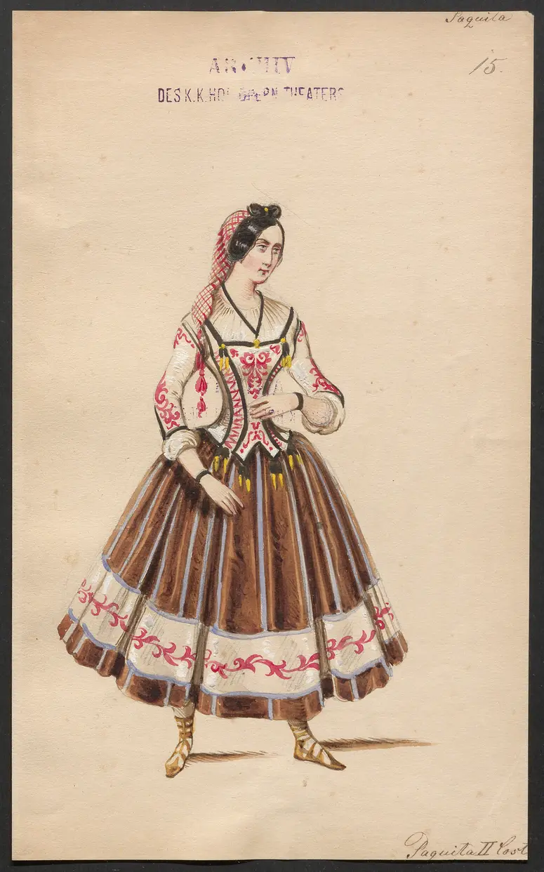 Paquita, Titel der Serie: Figurinen des k.k. Hofoperntheaters