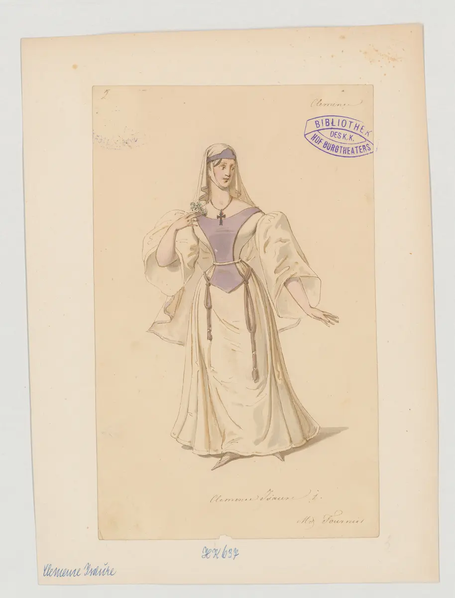 Clemence Isaure, Titel der Serie: Figurinen des k.k. Hof-Burgtheaters