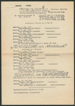 Die schwebende Jungfrau, Kunterbunt zur Abendstund, Skandal im Damenstift
